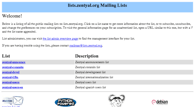 lists.zentyal.org