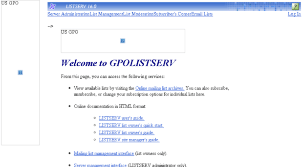listserv.access.gpo.gov