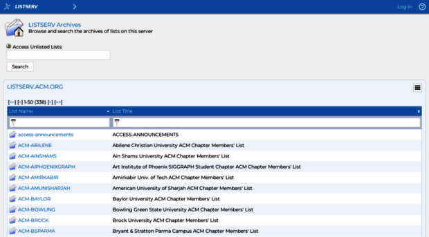 listserv.acm.org