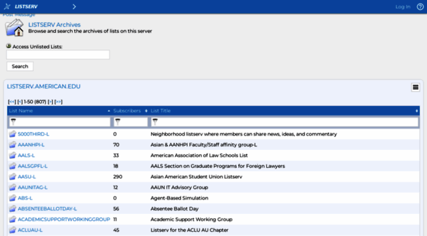 listserv.american.edu