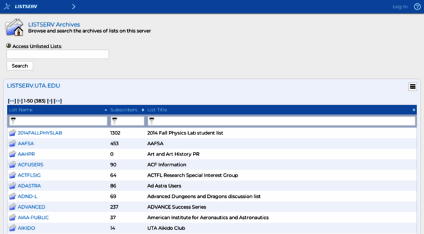 listserv.uta.edu