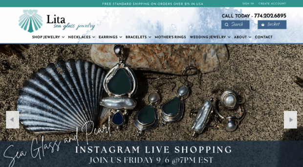 litaseaglassjewelry.com