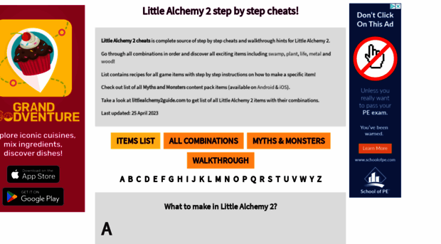 Little Alchemy 2 Cheats by Category 