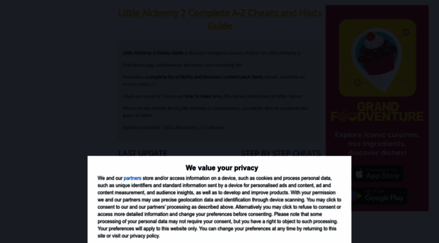 Little Alchemy Combinations list A-Z
