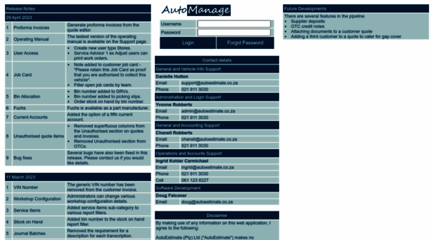live.automanage.co.za