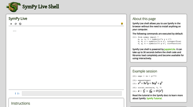 live.sympy.org