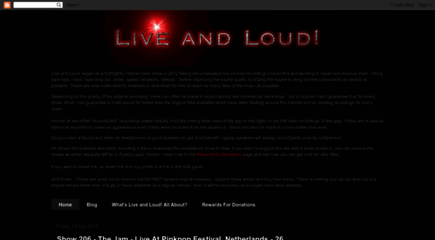 liveandloudshows.com