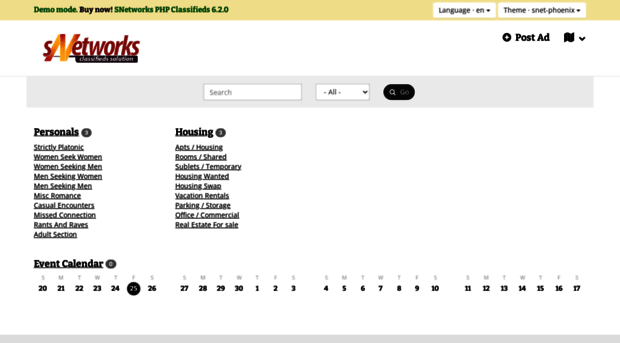 livedemo.snetworksclassifieds.com