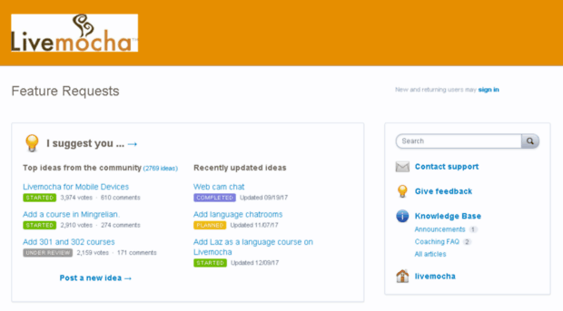 livemocha.uservoice.com