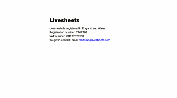 livesheets.com