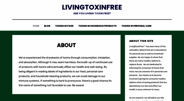 livingtoxinfree.org