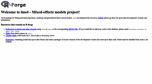 lme4.r-forge.r-project.org