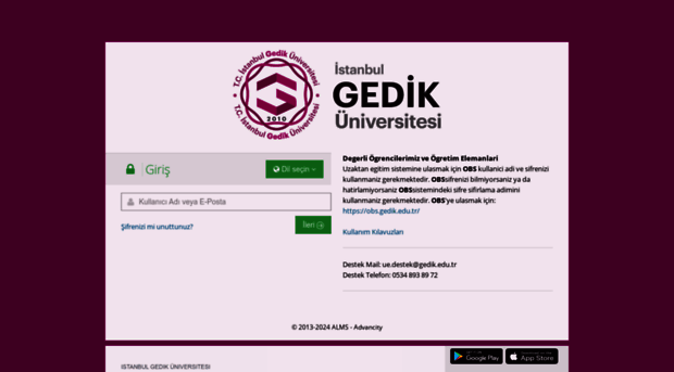 lms.gedik.edu.tr