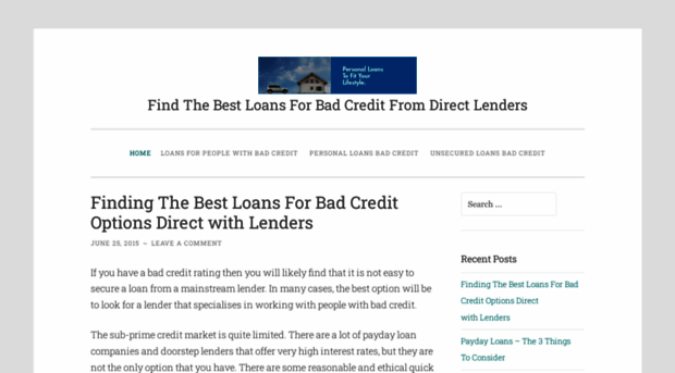 loansforbadcreditdirectlenders.wordpress.com