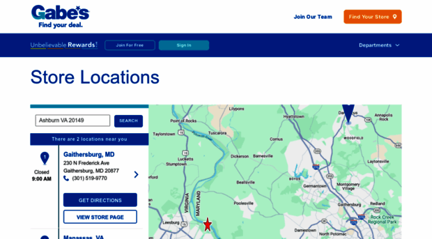 location.gabesstores.com