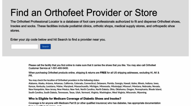 locator.orthofeet.com