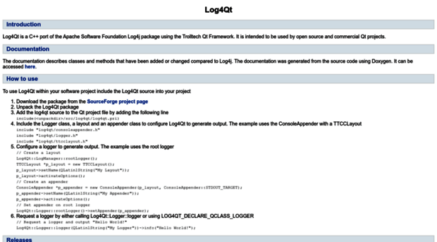 log4qt.sourceforge.net