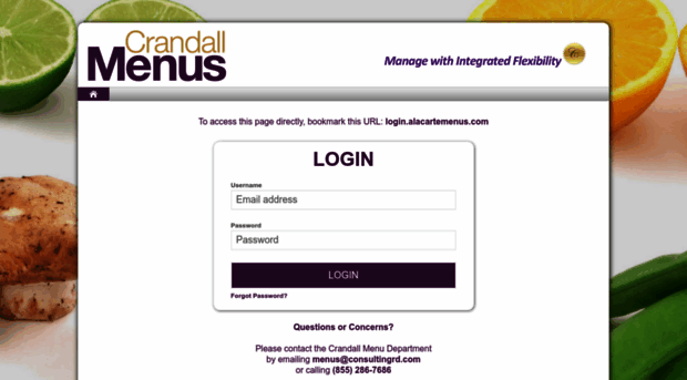 login.alacartemenus.com