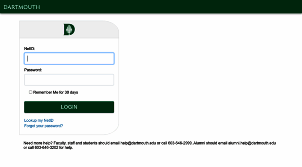 login.dartmouth.edu