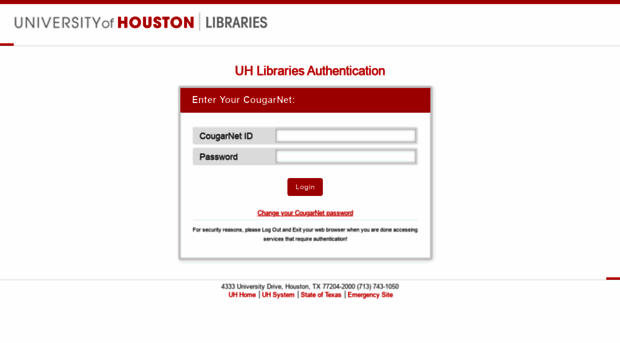 login.ezproxy.lib.uh.edu - Shibboleth Authentication Requ... - Login ...