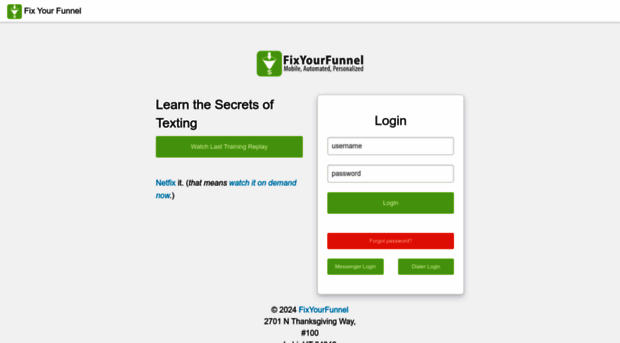 login.fixyourfunnel.com