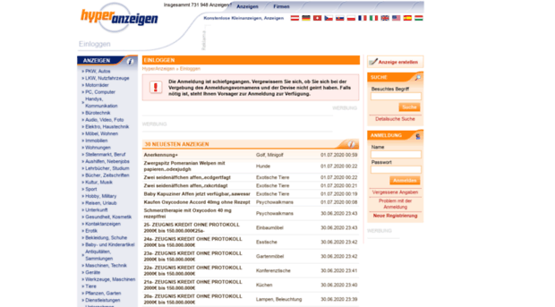 login.hyperanzeigen.at