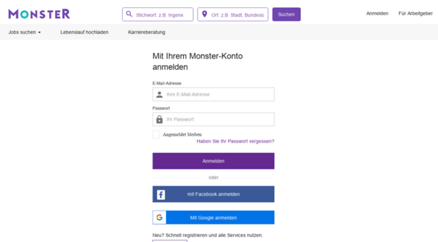 login.monster.de