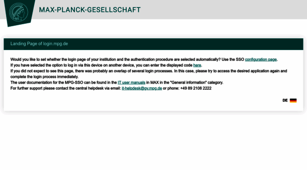 login.mpg.de
