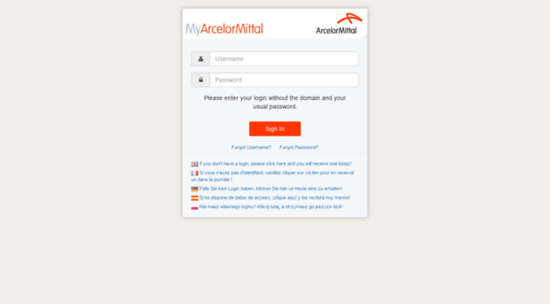 login.myarcelormittal.com