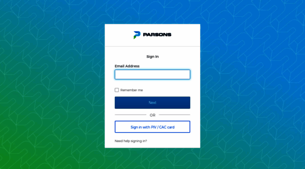 login.parsons.com