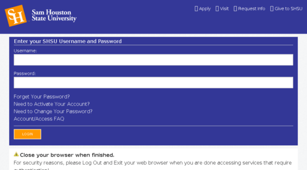 login.shsu.edu