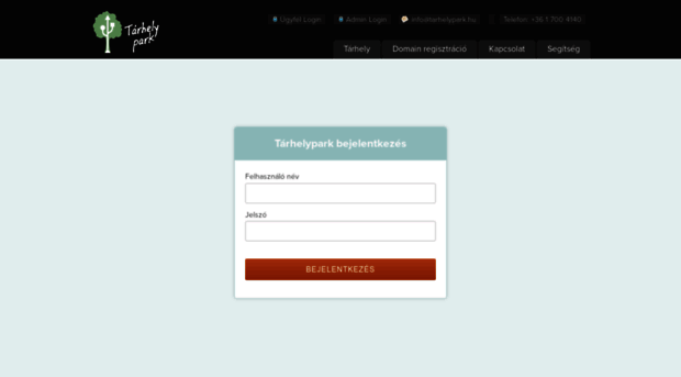 login.tarhelypark.hu