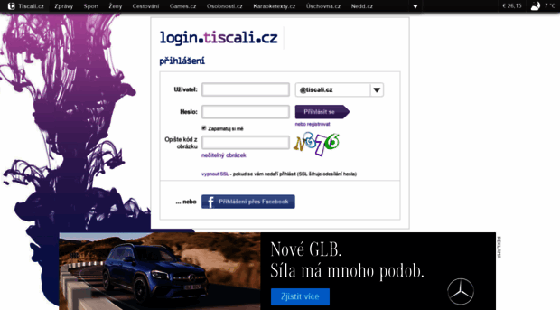 login.tiscali.cz