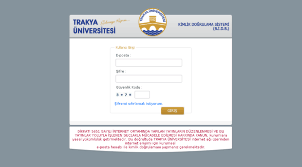 login.trakya.edu.tr