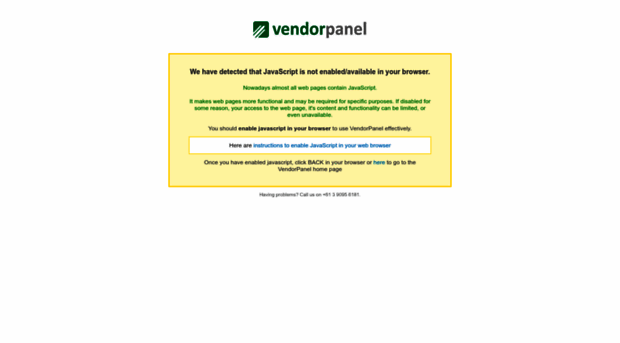 login.vendorpanel.com.au