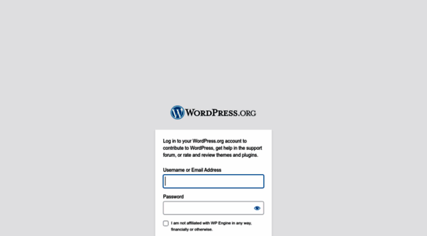 login.wordpress.org