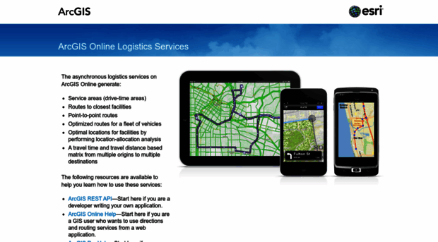 logisticsdev.arcgis.com