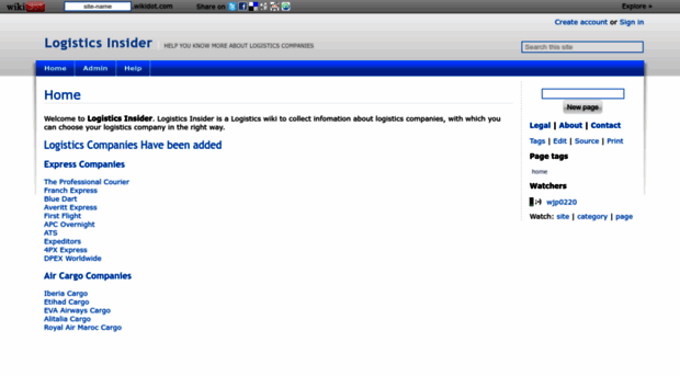logisticsinsider.wikidot.com - Home - Logistics Insider - Logistics ...