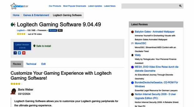logitech-gaming-software.updatestar.com