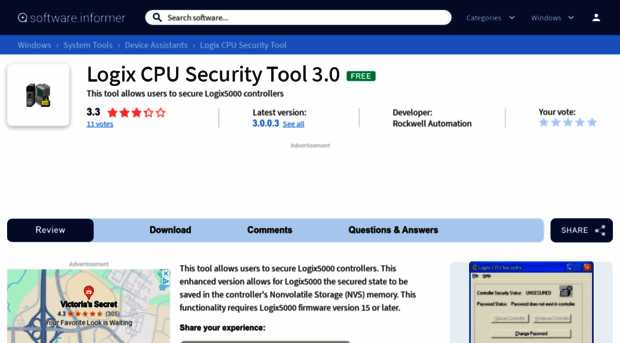 logix-cpu-security-tool.software.informer.com