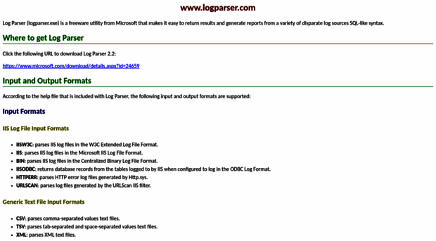 logparser.com