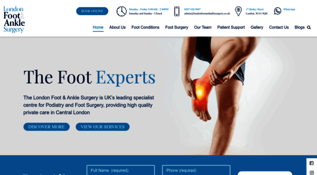 londonfootandanklesurgery.co.uk