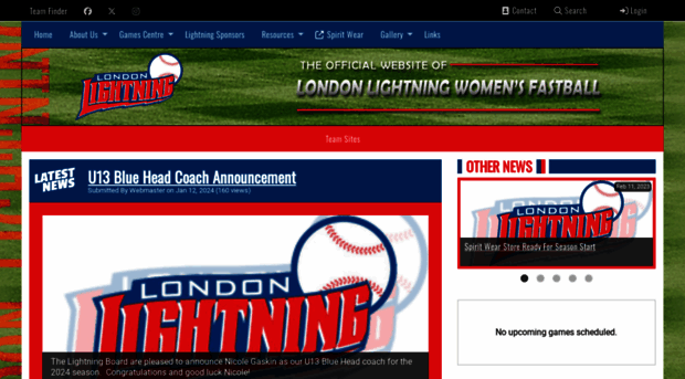 londonlightningfastball.com