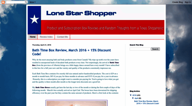 lonestarshopper.blogspot.com