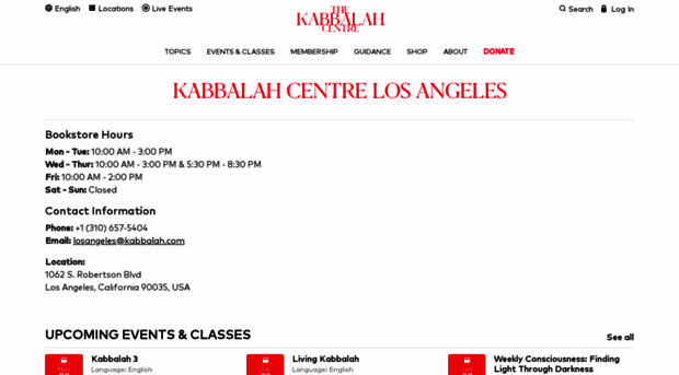 losangeles.kabbalah.com