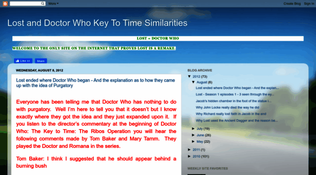 lostanddoctorwhokeytotimesimilarities.blogspot.com