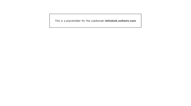 lottoluck.wefacts.com