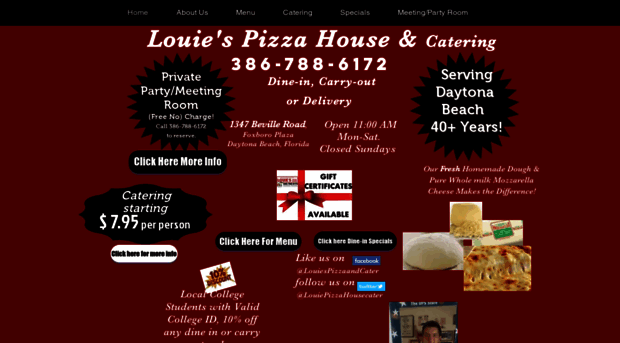 louiespizzadaytonabeach.com