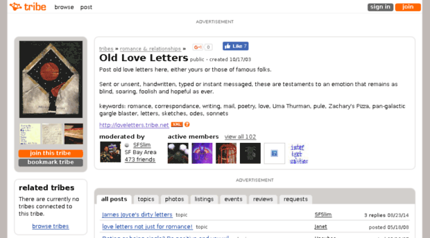 loveletters.tribe.net