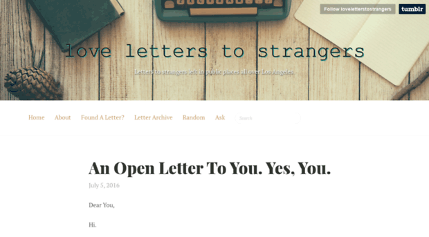 loveletterstostrangers.com